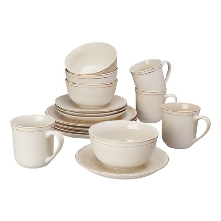 Better Homes & Gardens Classic Cream Stoneware 16-Piece Dinnerware Set