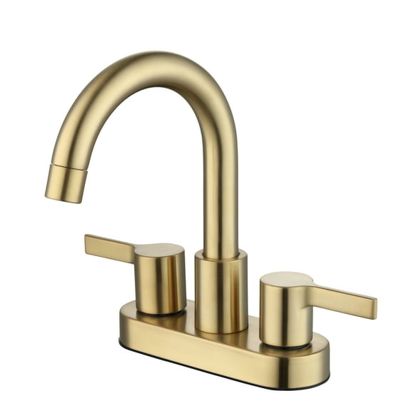 Better Homes & Gardens Clean Modern 4" Centerset Bathroom Faucet in Brushed Brass