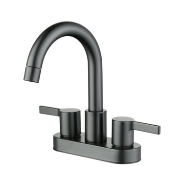 Better Homes & Gardens Clean Modern 4" Centerset Bathroom Faucet in Matte Black