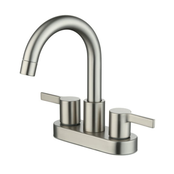 Better Homes & Gardens Clean Modern 4" Centerset Bathroom Faucet in Satin Nickel