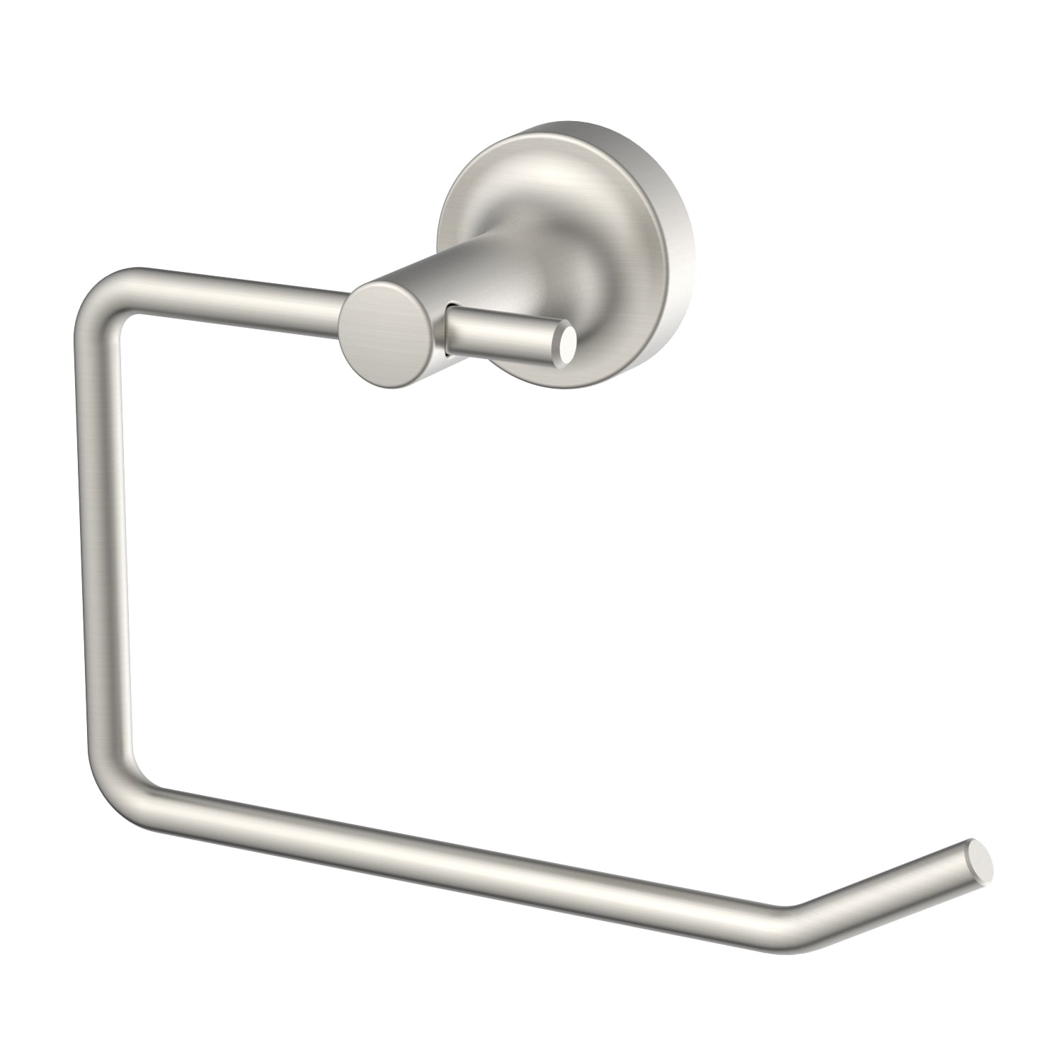 Better Homes & Gardens Clean Modern Wall-Mounted Toilet Paper Holder, Satin Nickel