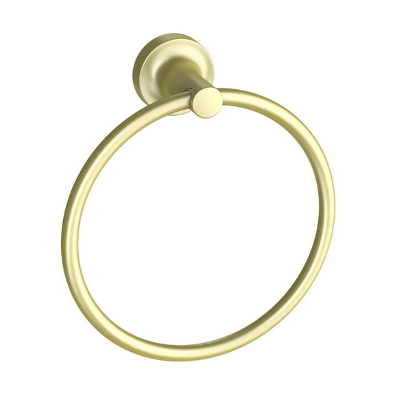 Better Homes & Gardens Clean Modern Style Wall Mount Towel Ring, Brushed Brass