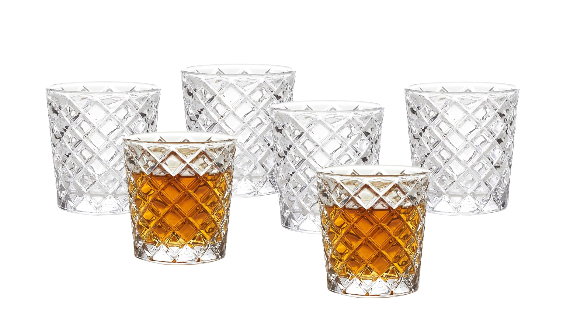 Better Homes & Gardens Clear Diamond-Cut Glass Shot Glass, 6 Pack