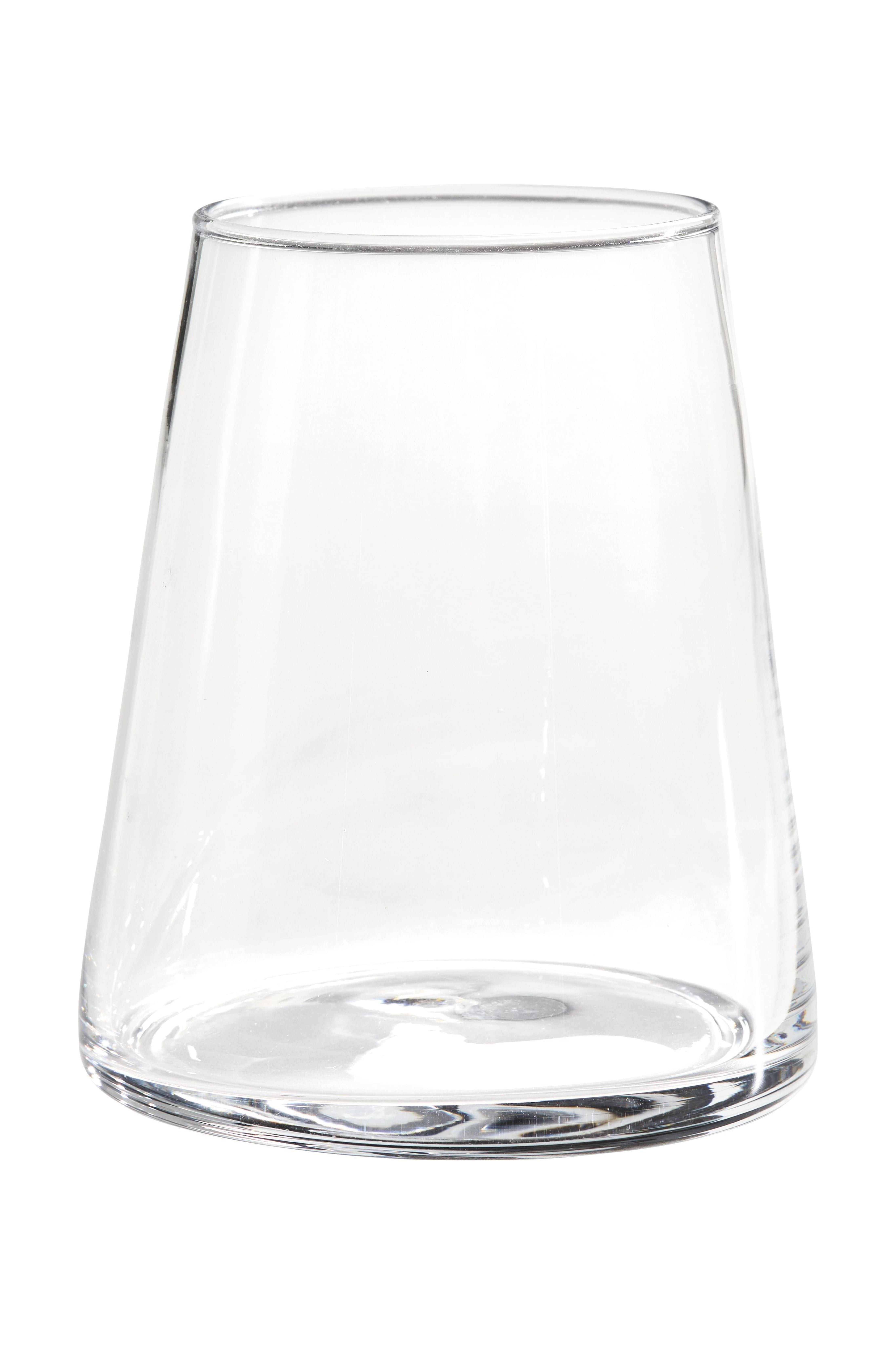 Stemless Wine Glasses Set of 4-13.5Oz，Hand Blown Crystal Red