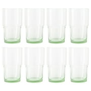 Better Homes & Gardens Clear Green Glass, Glassware, 8 Pack, 15 oz