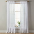 thumbnail image 1 of Better Homes & Gardens Clipped Diamond Pole Top Single Curtain Panel, White, 50" W x 84"L, 1 of 4