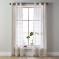 thumbnail image 1 of Better Homes & Gardens Clipped Pom Pom Window Curtain Panel, Set of 2, 1 of 5