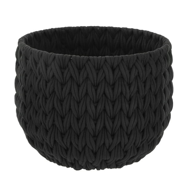 Better Homes & Gardens Closed Weave Polyester Black Decorative Storage Basket