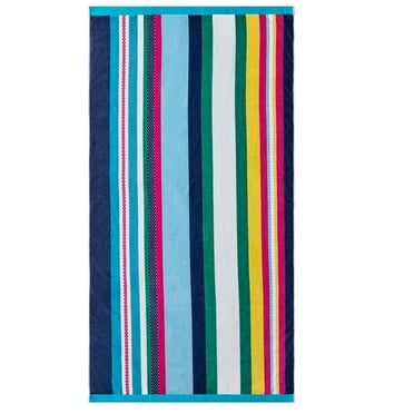 Better Homes & Gardens Coastal Perkins Striped Cotton-Blend Beach Towel