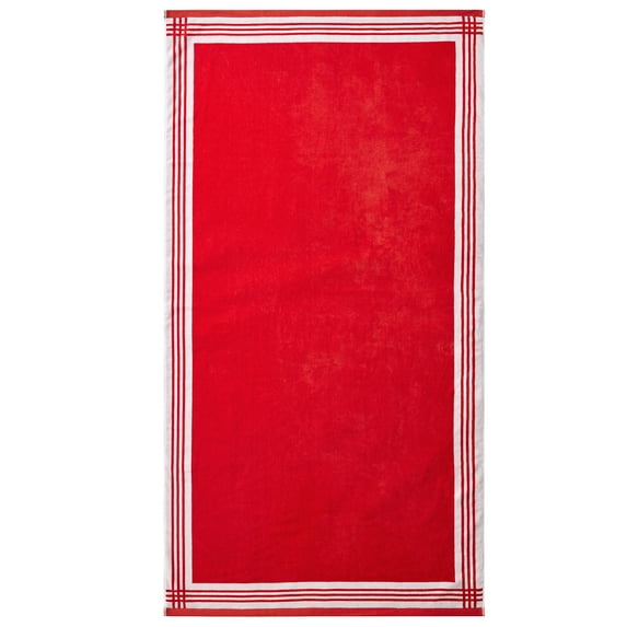 Better Homes & Gardens Coastal Resort Red Cotton-Blend Beach Towel