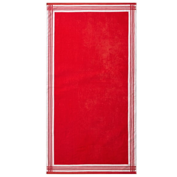 Better Homes & Gardens Coastal Resort Red Cotton-Blend Beach Towel