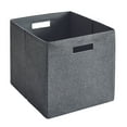 thumbnail interactive-video image 1 of Better Homes & Gardens Collapsible Fabric Cube Storage Bin, Gray Textured, 1 of 8