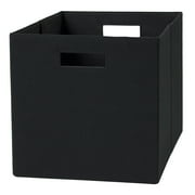 Better Homes & Gardens Collapsible Fabric Cube Storage Bin, Rich Black