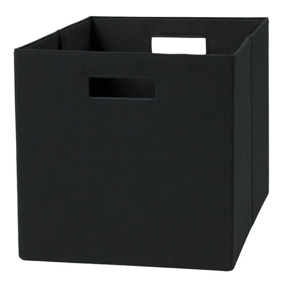 Better Homes & Gardens Collapsible Fabric Cube Storage Bin, Rich Black