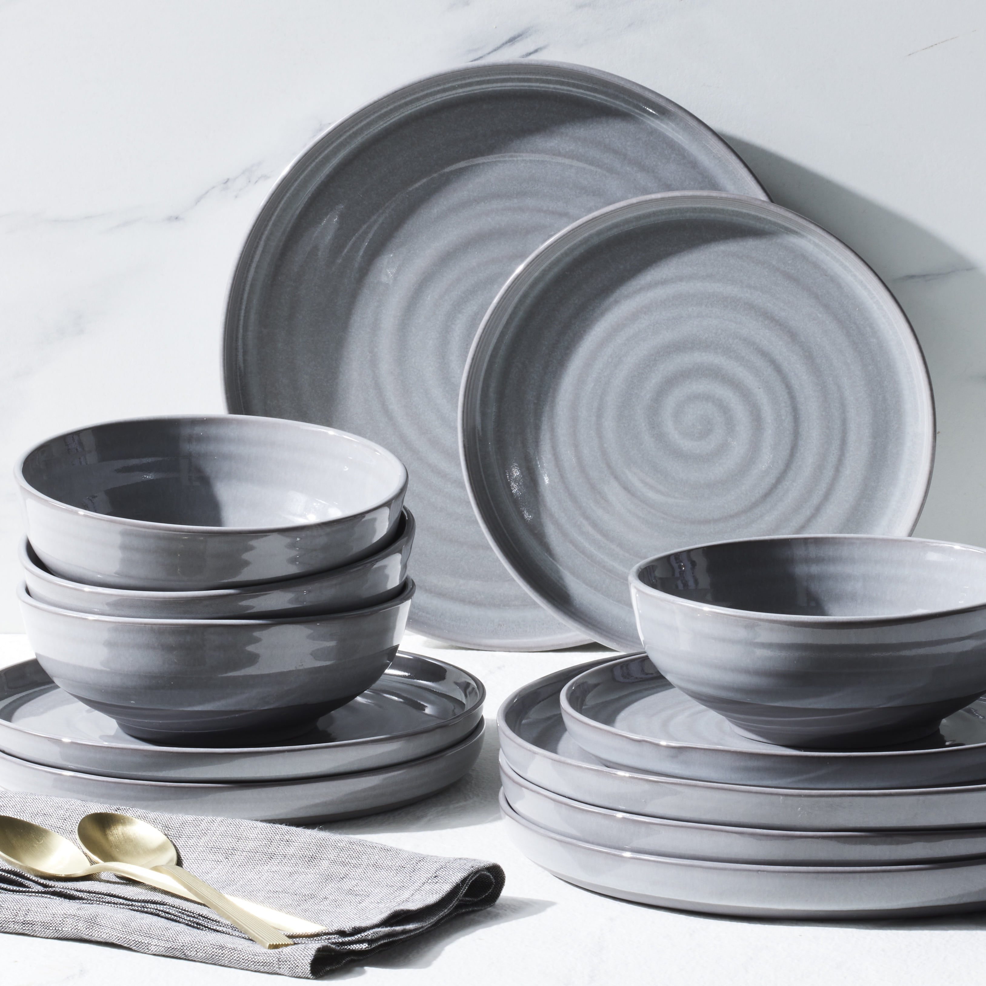 N0706-16★ B&G CORDIAL STONE WARE グレー皿2枚 N0706-16☆ B&G CORDIAL STONE WARE グレー皿2枚 【公式通販】