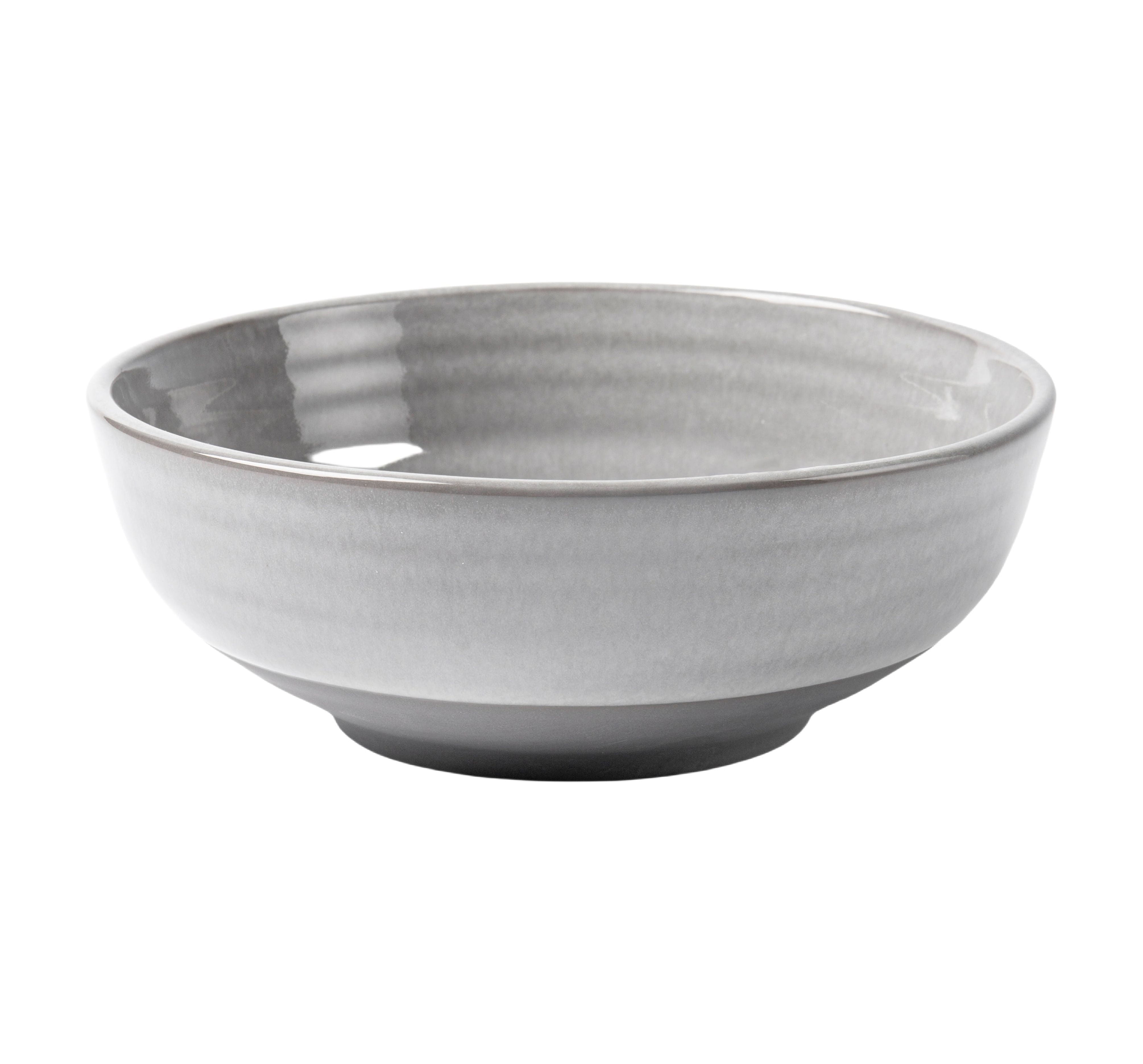 Better Homes & Gardens-Collins Grey Stoneware Round Cereal Bowl