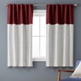 thumbnail image 1 of Better Homes & Gardens Colorblock Rod Pocket and Back Tab Blackout Curtain Panel, 1-Piece, Red, 50" W x 63" L, 1 of 6
