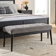 thumbnail image 1 of Better Homes & Gardens Colton 44" Upholstered Accent Bench, Gray, 1 of 13