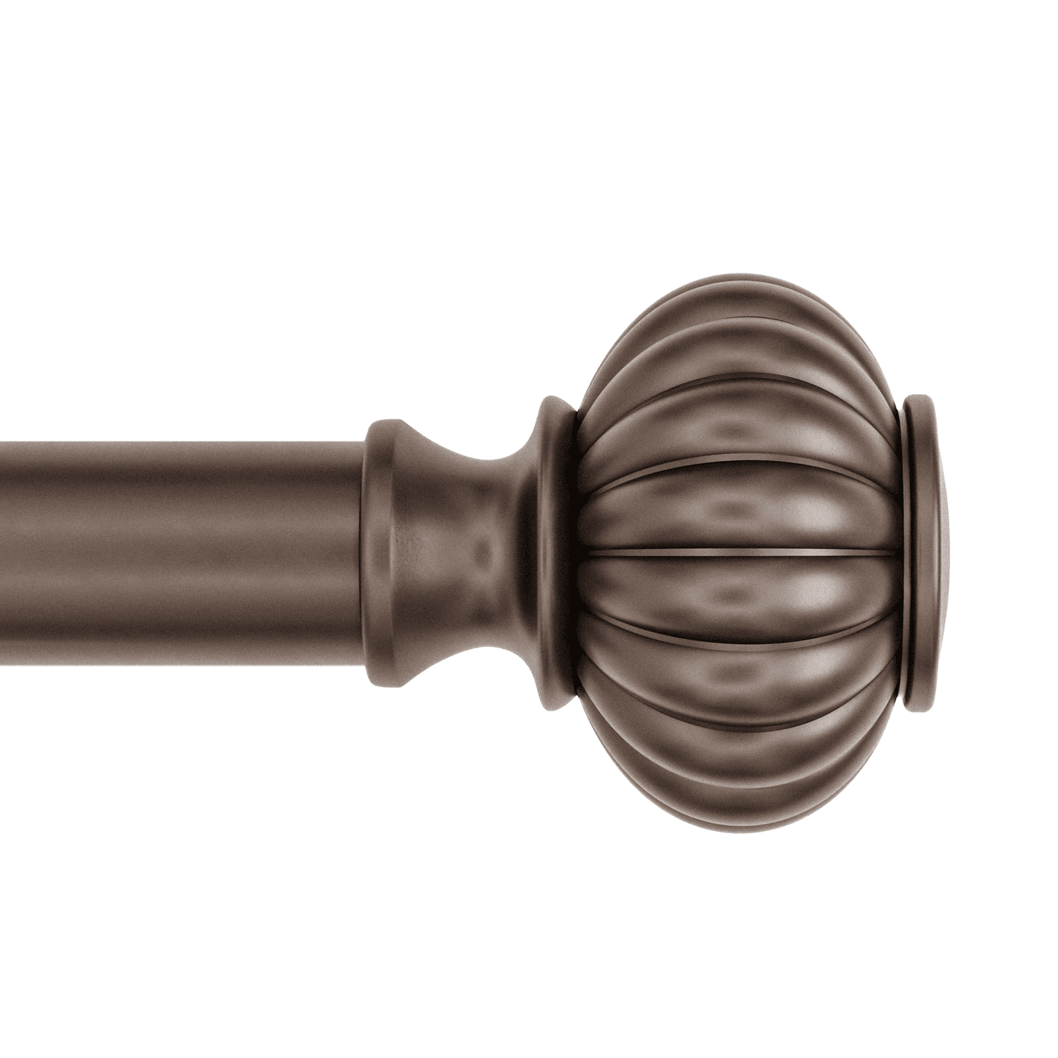 Better Homes & Gardens 1" Oil Rubbed Bronze Aubrey Knob Adjustable Single Curtain Rod Set 42"-120"