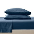 thumbnail image 1 of Better Homes & Gardens Cool & Crisp 3-Piece 300 Thread Count Washed Indigo Cotton Percale Sheet Set, Twin, 1 of 6