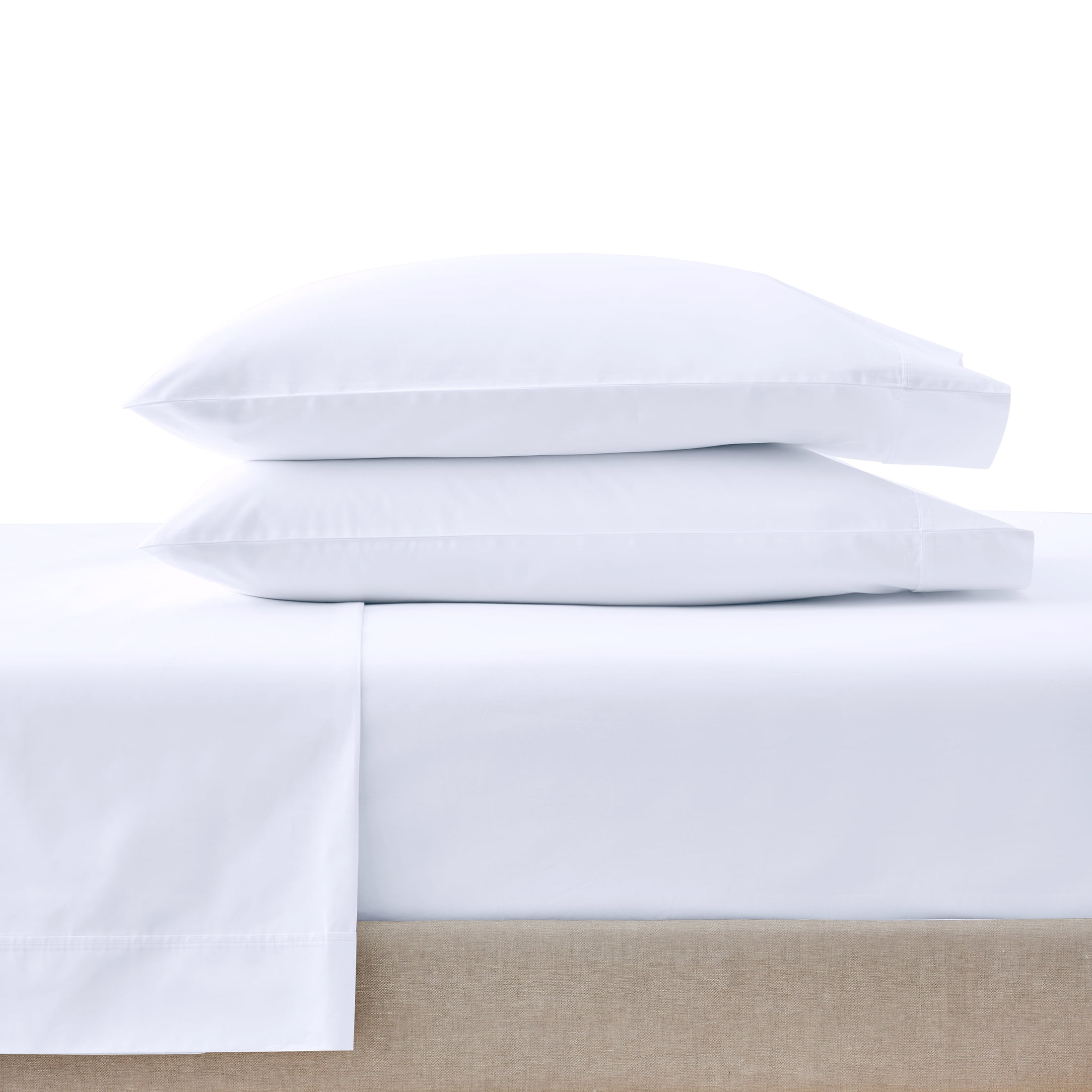 Better Homes & Gardens Cool & Crisp 4-Piece 300 Thread Count Arctic White Cotton Percale Sheet Set, Full