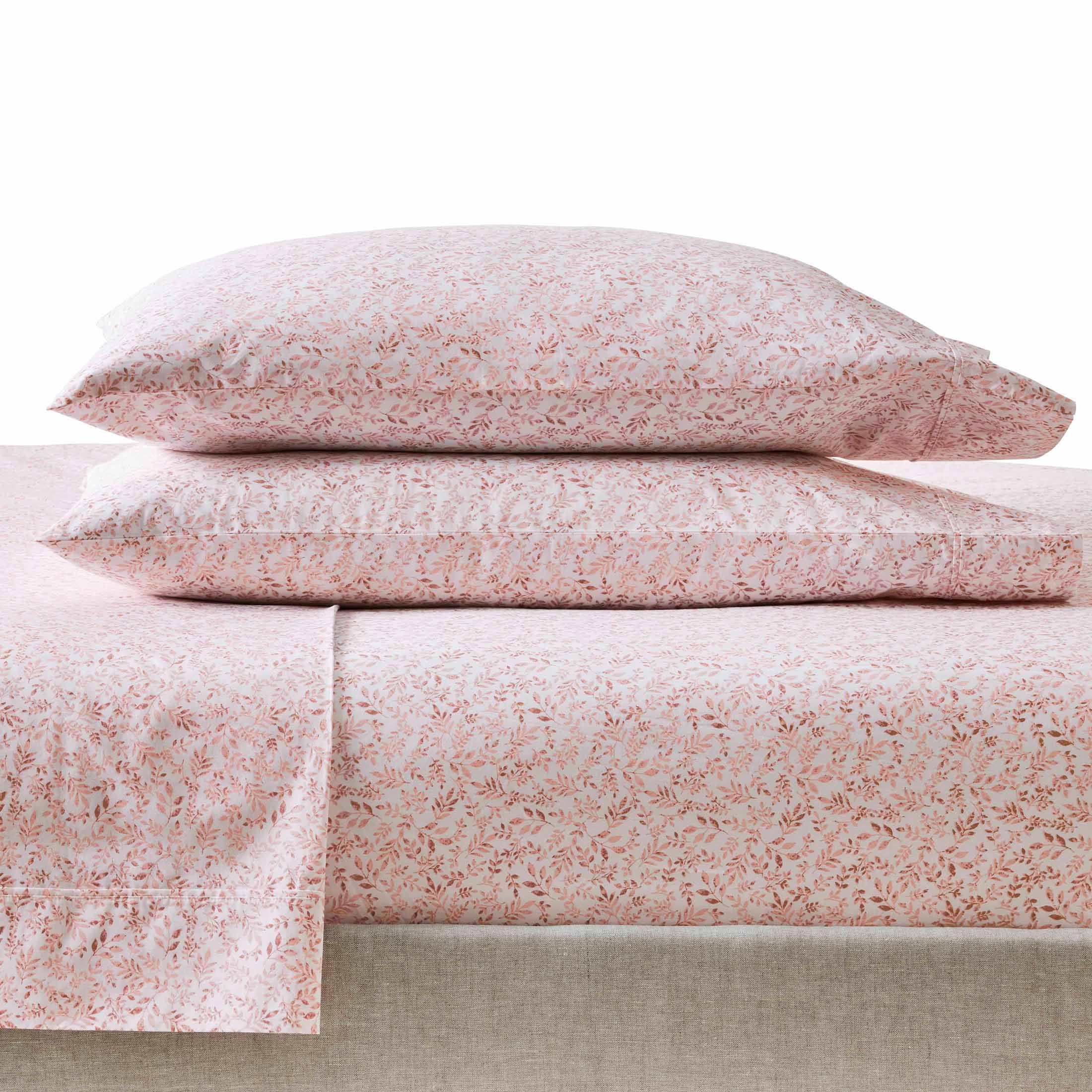 Better Homes & Gardens Cool & Crisp 4Piece Botanical Old Rose Cotton