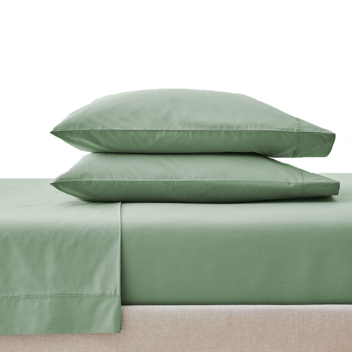 Better Homes & Gardens Cool & Crisp 4Piece Green River Cotton Percale