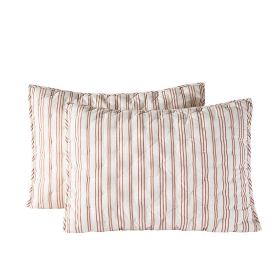 Better Homes & Gardens Copper Yarn Dyed Stripe Chambray Pillow Shams, Standard (2 Count)