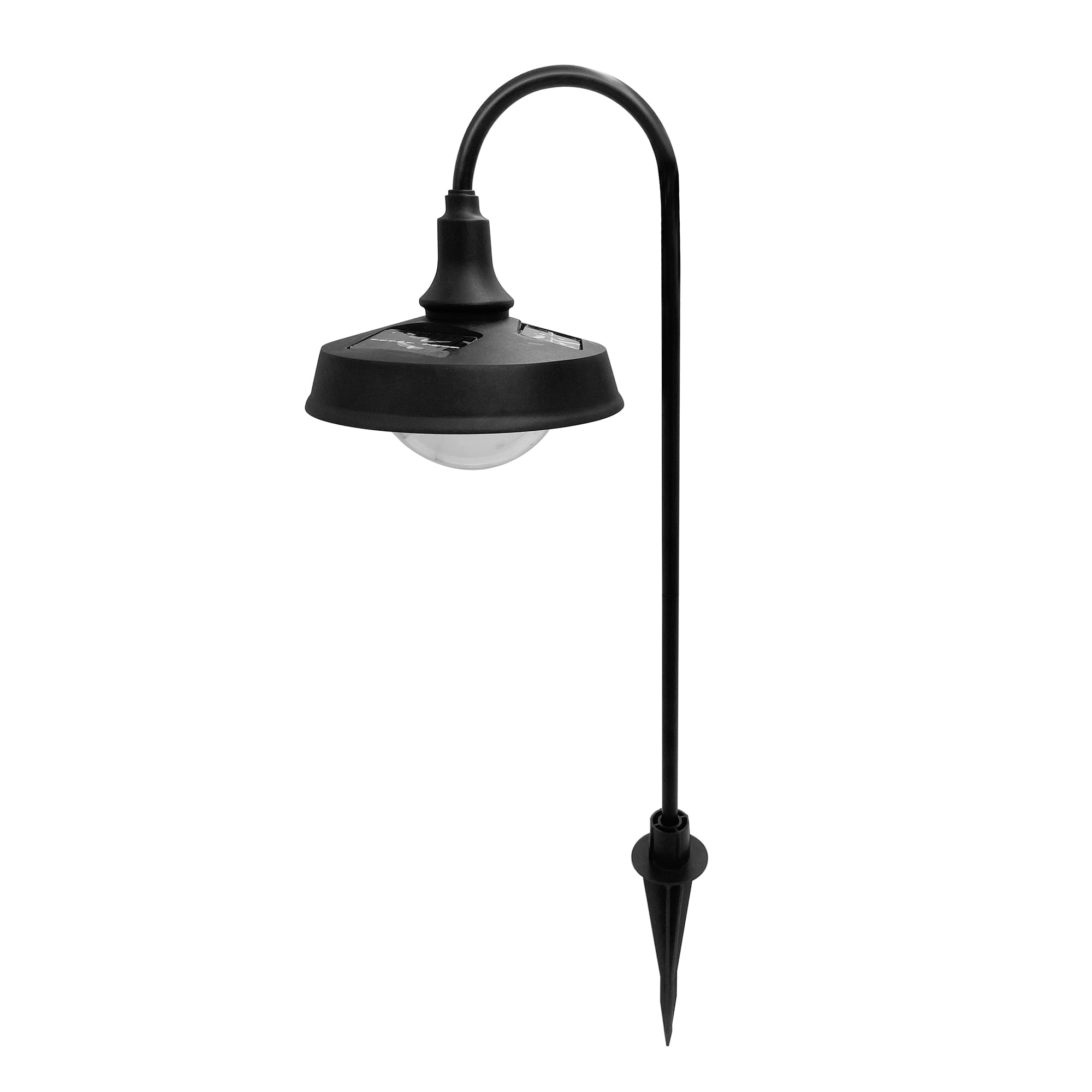 Better Homes & Gardens Corbyn Solar Powered Matte Black Metal Landscape LED Pathway Downlight, 20 Lumens