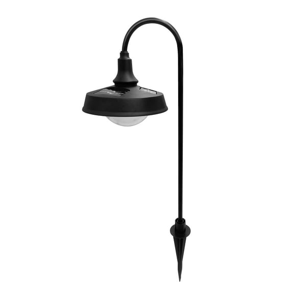 Better Homes & Gardens Corbyn Solar Powered Matte Black Metal Landscape LED Pathway Downlight, 20 Lumens