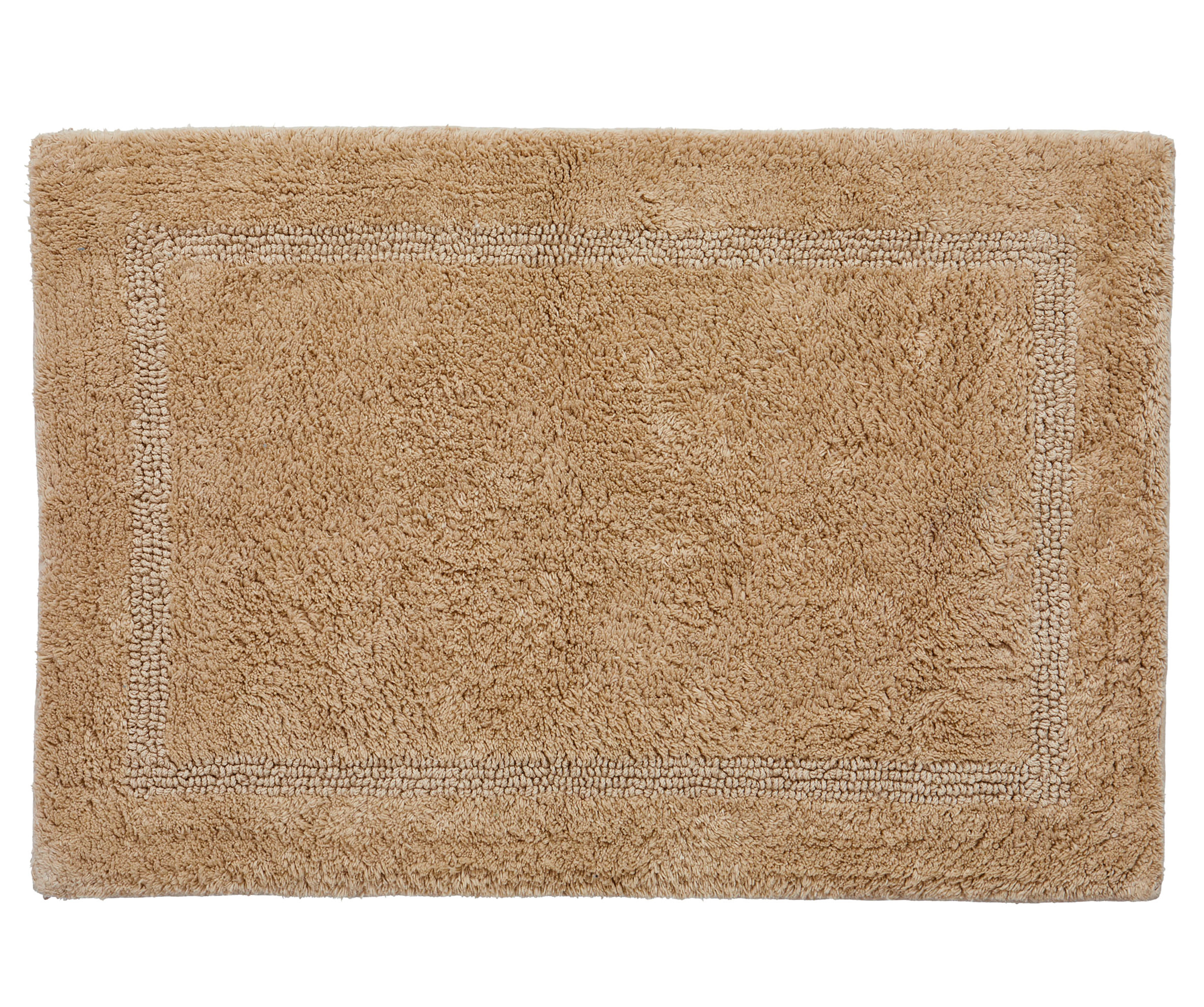Better Homes & Gardens Cotton Reversible Bath Rug, Almond Biscuit, 17" x 24"