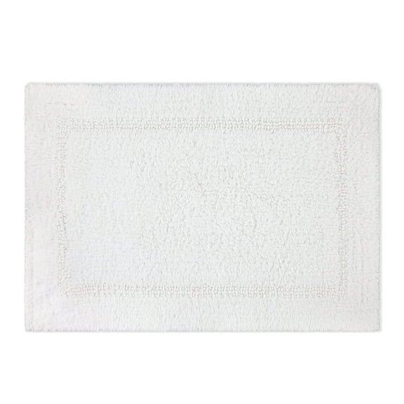 Better Homes & Gardens Cotton Reversible Bath Rug, Arctic White, 17" x 24"