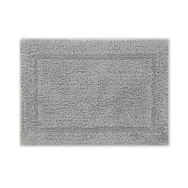 Better Homes & Gardens Cotton Reversible Bath Rug, Soft Silver, 17" x 24"