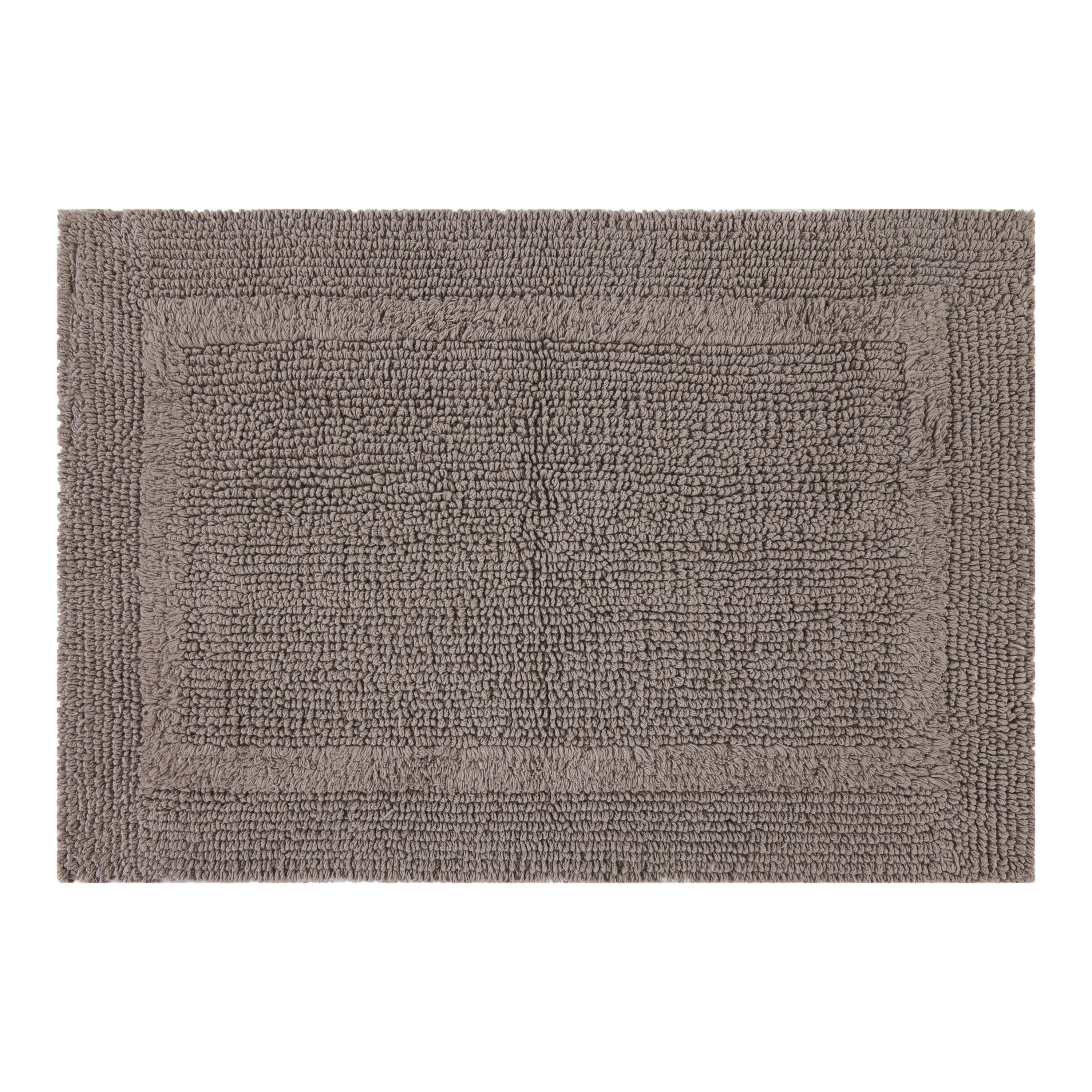 Better Homes & Gardens Cotton Reversible Washable Bath Rug, 17 inch x 24 inch, Taupe Splash