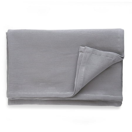 Better Homes & Gardens Cotton Waffle Bed Blanket, Gray, King