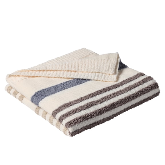 Better Homes & Gardens Cozy Knit Couch Throw Blanket, Hi-Lo Beige, 50 x 72 in