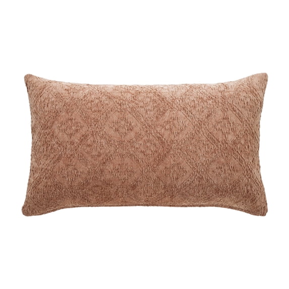 Better Homes & Gardens 14" x 24" Terracotta Crafted Geo Cotton Decorative Pillow