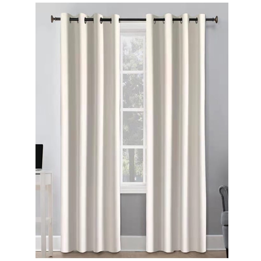Better Homes & Gardens Solid Herringbone Blackout Curtain Panel, 1 Panel, Off-White, 50" W x 108” L