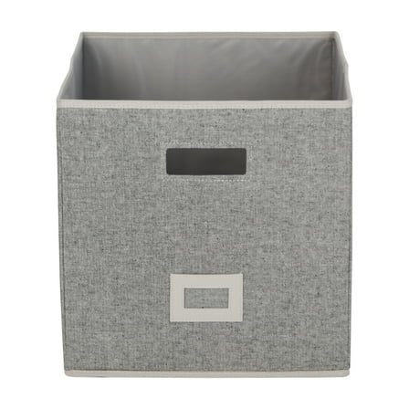 Better Homes & Gardens Cube Storage Bin with Handles, 12.75in W x 15in D x 12.75in H - Polyester & Cotton