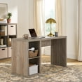thumbnail interactive-video image 1 of Better Homes & Gardens Cube Storage Office Desk, Rustic Gray, 1 of 9