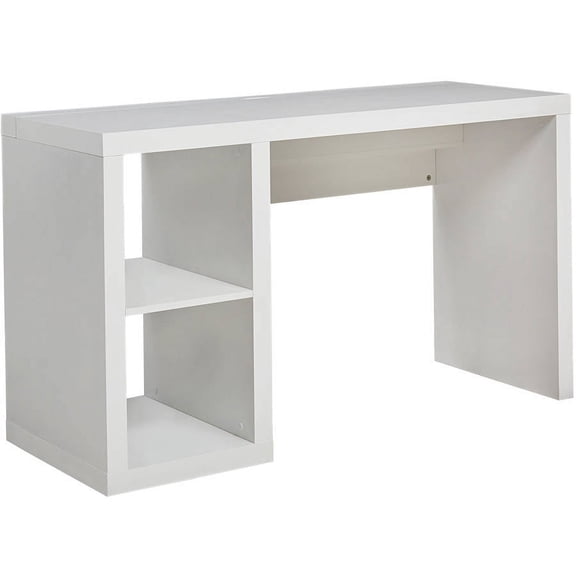 Better Homes & Gardens Cube Storage Office Desk, White