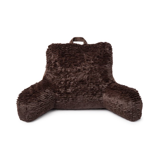 Better Homes & Gardens Cut Fur Polyester Bed Rest Pillow, Brown