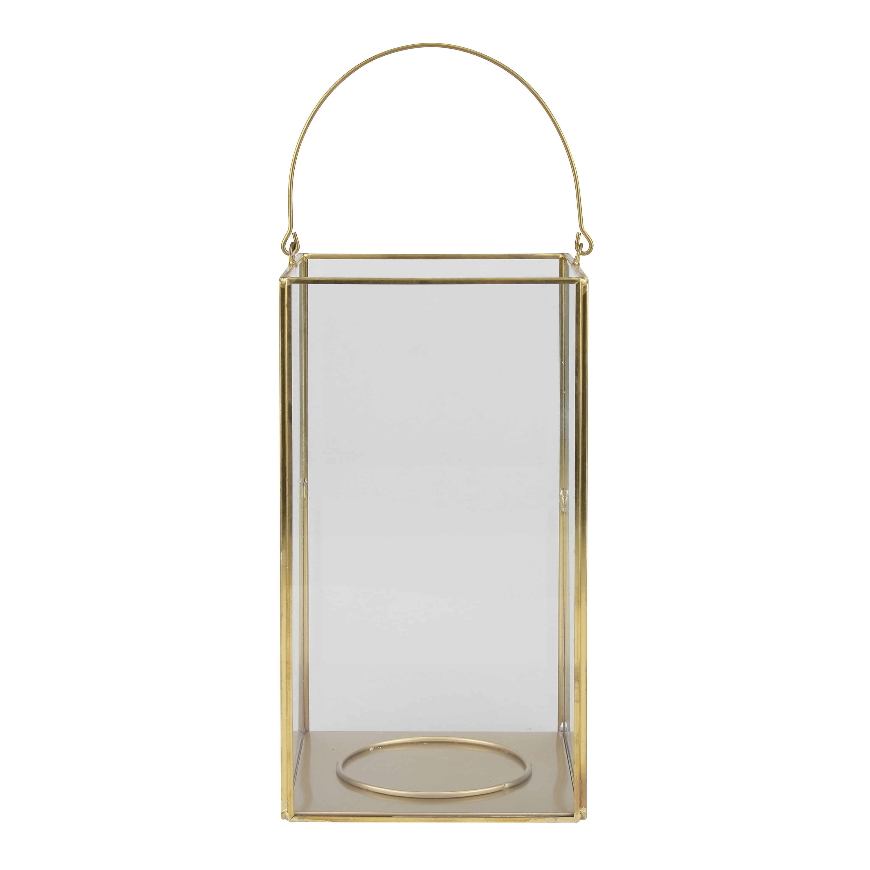 Better Homes & Gardens Gold Metal and Glass Candle Lantern, Large