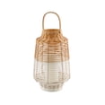 thumbnail image 1 of Better Homes & Gardens Decorative Natural & White Woven Battery Operated Outdoor Lantern With Removable LED Candle Medium by Dave & Jenny Marrs, 1 of 9