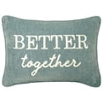thumbnail image 1 of Better Homes & Gardens Decorative Throw Pillow, Better Together, Oblong, Aqua, 14" x 20", 1Pack, 1 of 6