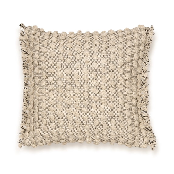 Better Homes & Gardens Decorative Throw Pillow, Nubby Dots, Off-White, 20 in x 20 in