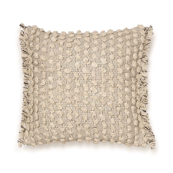 Better Homes & Gardens Decorative Throw Pillow, Nubby Dots, Off-White, 20 in x 20 in