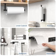 Paper Towel Holder, Stainless Steel Under Cabinet & Wall Mount