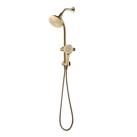 Open Box Better Homes & Gardens Deluxe Shower Combo with Magnetic Slide Bar Kit in Brushed Brass
