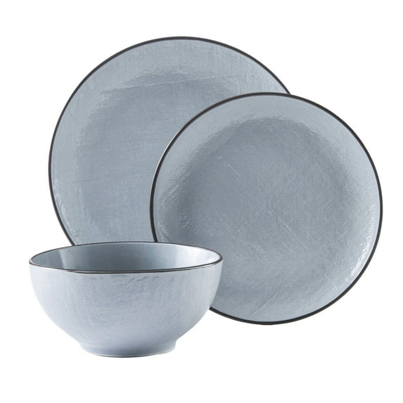 Better Homes & Gardens 12-Piece Stoneware Denim Murphy Dinnerware Set